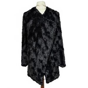 BB Dakota Black Faux Fur Women's Coat - M/Lg